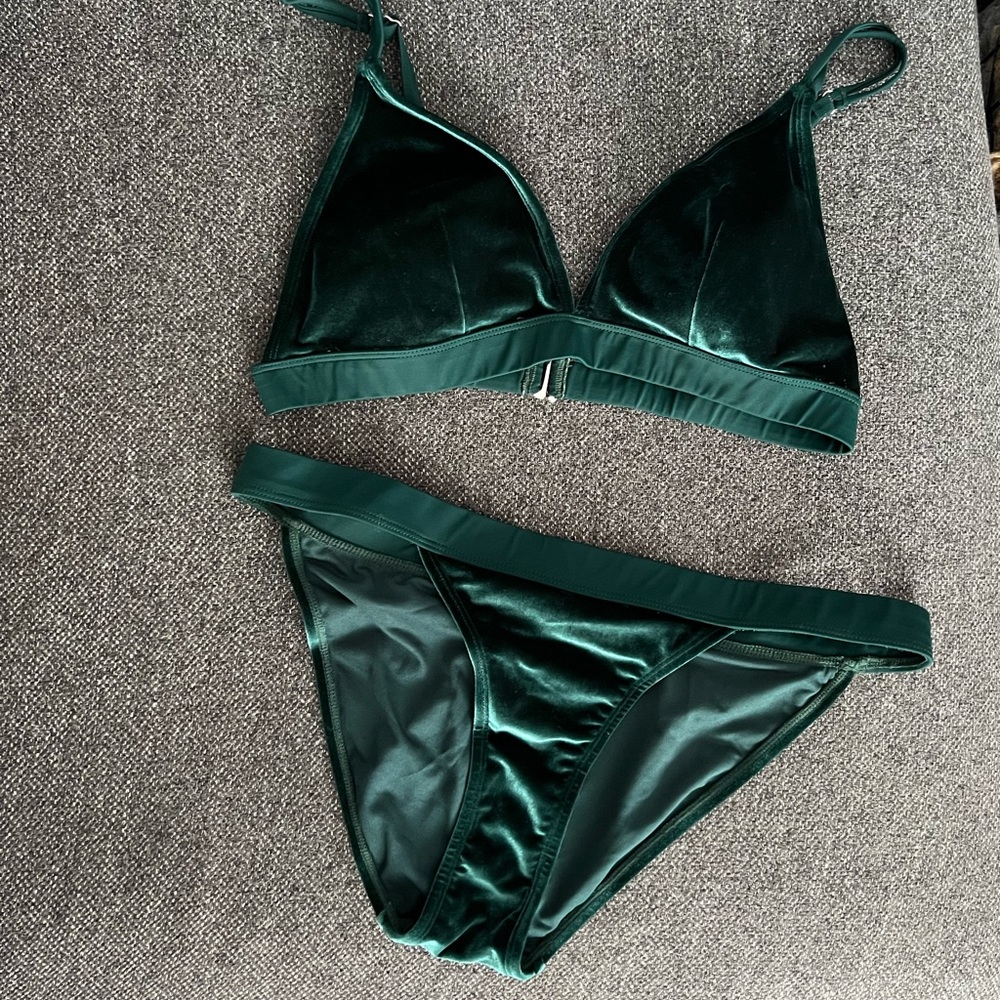 Cabana Del Sol Velvet Green Bikini